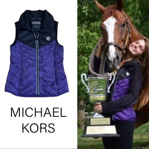 Purple & Black Down Vest